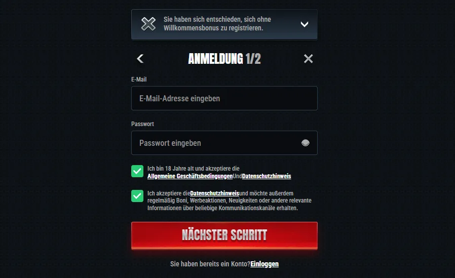 Schritt-für-Schritt-Registrierung im online Casino Österreich